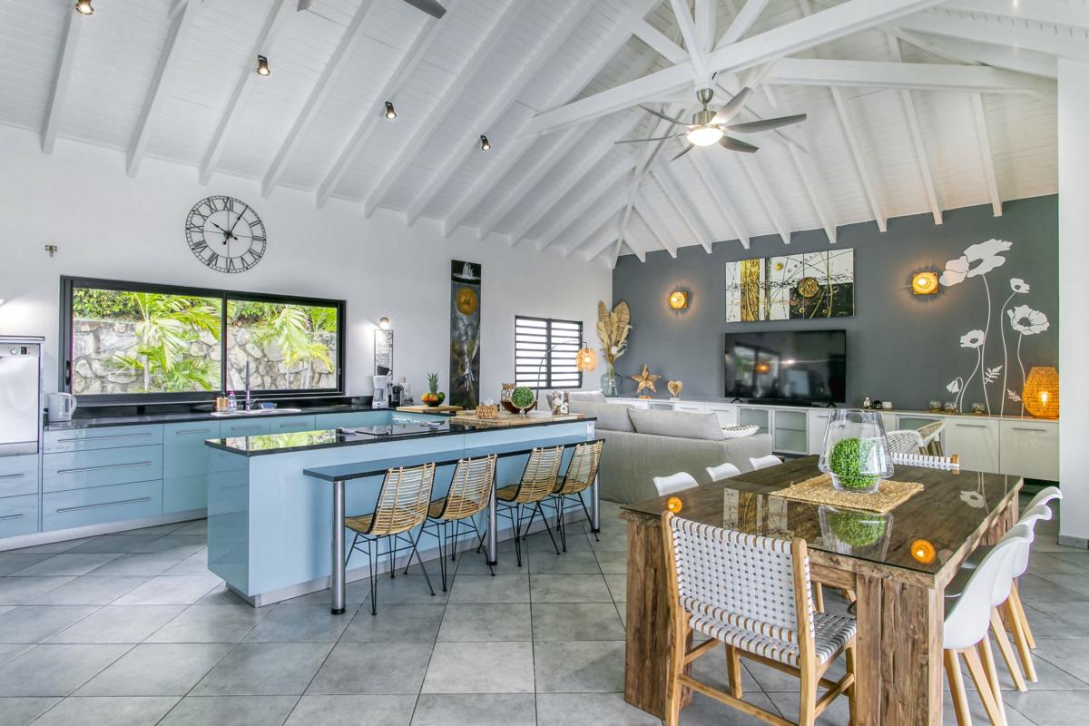 A louer villa vue mer Mont Vernont Saint Martin_ Salon - 11